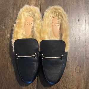 Furry loafers